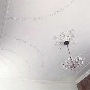 ceiling detail - stucco and painting