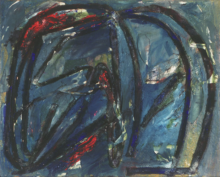 painting titled Tapestry (2) - acrylic and collage on canvas