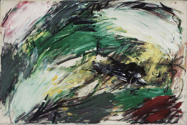 abstract painting: untitled (2) - acrylic and charcoal on canvas